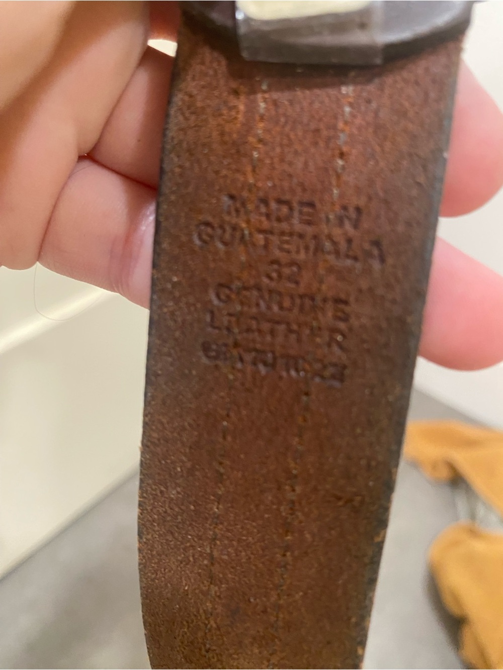 Source Unknown Brown Leather Men’s Belt